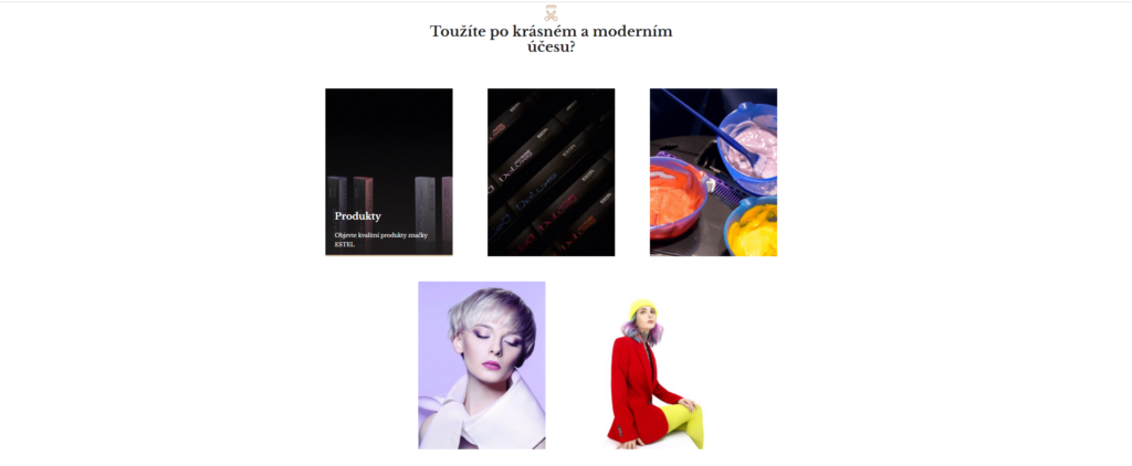 Brilo nápověda - ukázka bloku rozcestník na webu