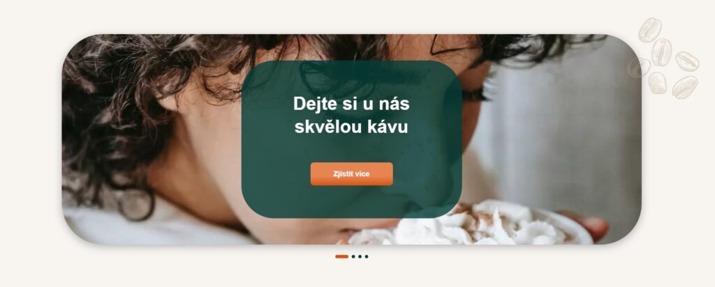 Brilo nápověda - ukázka slideru na webu